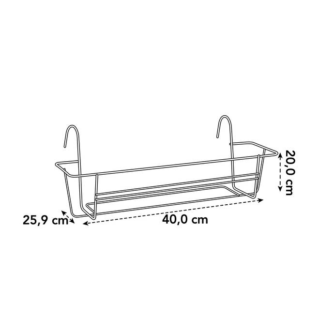 green basics support balconnière 40cm anthracite